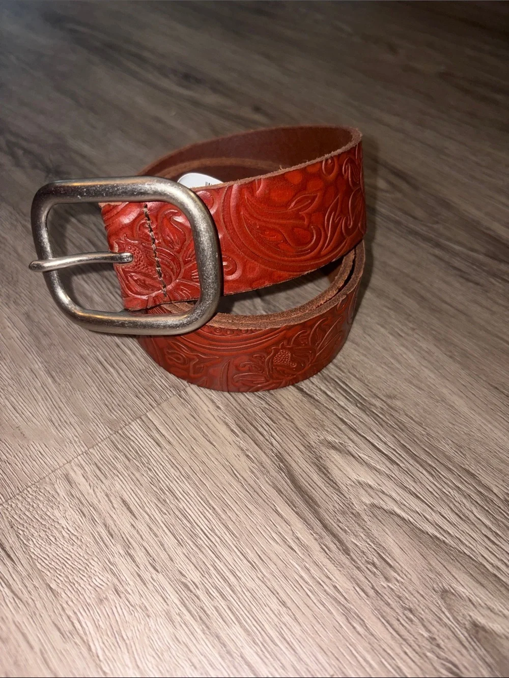 Lucky Brand Tooled Genuine Leather Belt